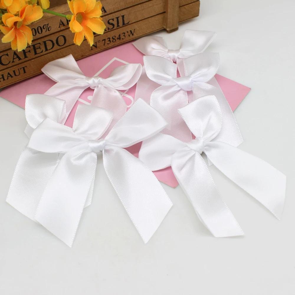 20/50 Stück Band Schleife Bastelschleife Rosa Weiß Blau Floral Geschenkband DIY Weihnachtsfeier Dekoration Strikjes Decoratie Moños Navideños