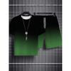 Plus Size Men's Quick-Dry Short-Sleeve T-Shirt and Shorts Set Men's Breathable Athletic Set Fitness T-Shirt and Shorts Set