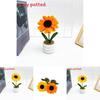 Plush Twisted Rod Sunflower Potted For Home And Outdoor Use
