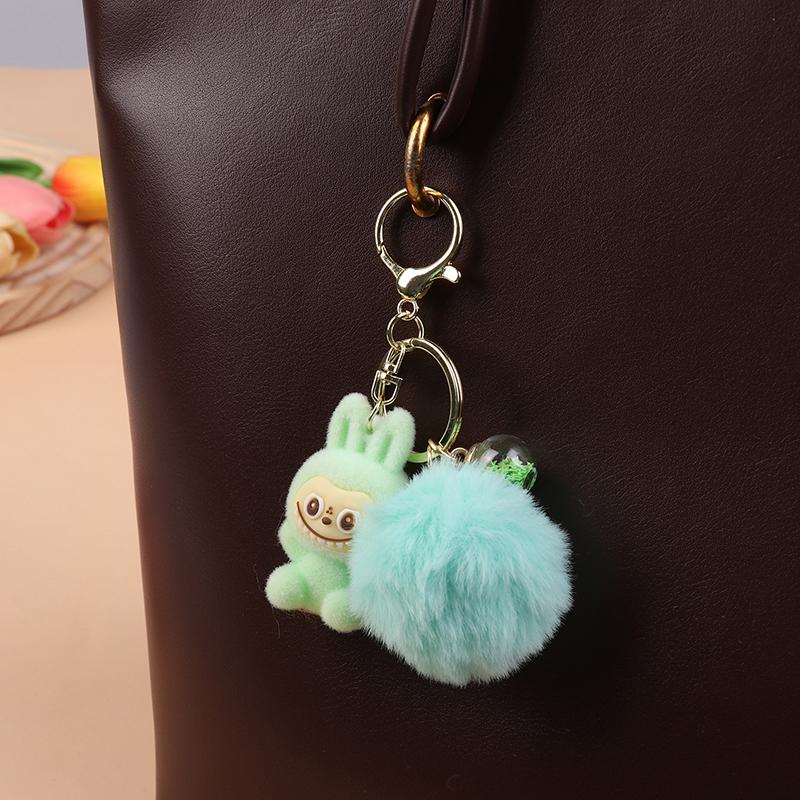Cartoon Beflockter Schlüsselanhänger Plüschpuppenanhänger Niedliche Plüschpuppe Rucksackanhänger Spielzeug