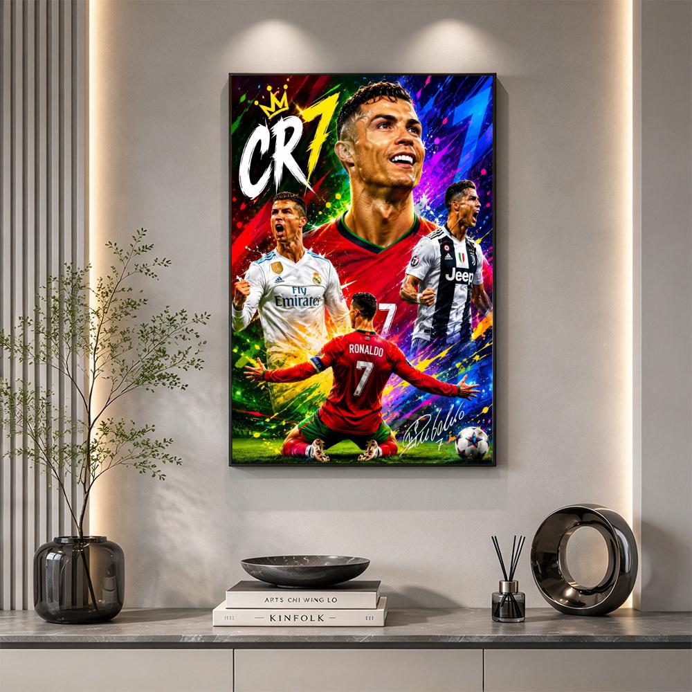 Cristiano Ronaldo Diamond Painting Round Diamond Mosaic Rhinestones Diamond Embroidery Craft Kit Wall Decor Without Frame