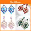 Geometrische elliptische Wassertropfen-Ohrringe für Damen mit Strass-Hänge-Schmuck Modeaccessoires