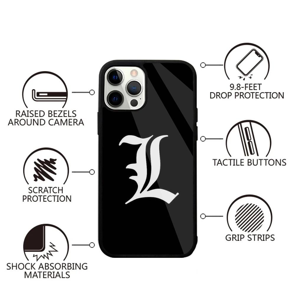 

L-Lawliet D-Death Note Phone Case For iPhone 15,14,13,12,11,Plus,Pro,Max Mini Magsafe Magnetic Wireless Charging iPhone15