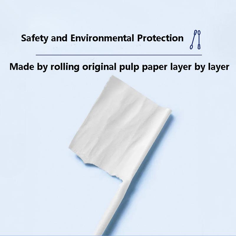 200pcs/box Cotton Swabs Spiral and Pointed Dual-head Design Nose Ears Cleaning Assisted Lips Eyes Makeup Disposable Cotton Swabs