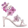 Fashion Water Diamond Serpentine Wrapped Lace Flower High Heels Women's 2025 Summer New Style Sexy Thin Heel Celebrity Strap Sandals