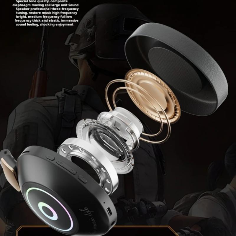 Wireless Bluetooth Headphones Game Headset HIFI Stereo Sound Earbuds with Mic Sport RGB Color Earphone