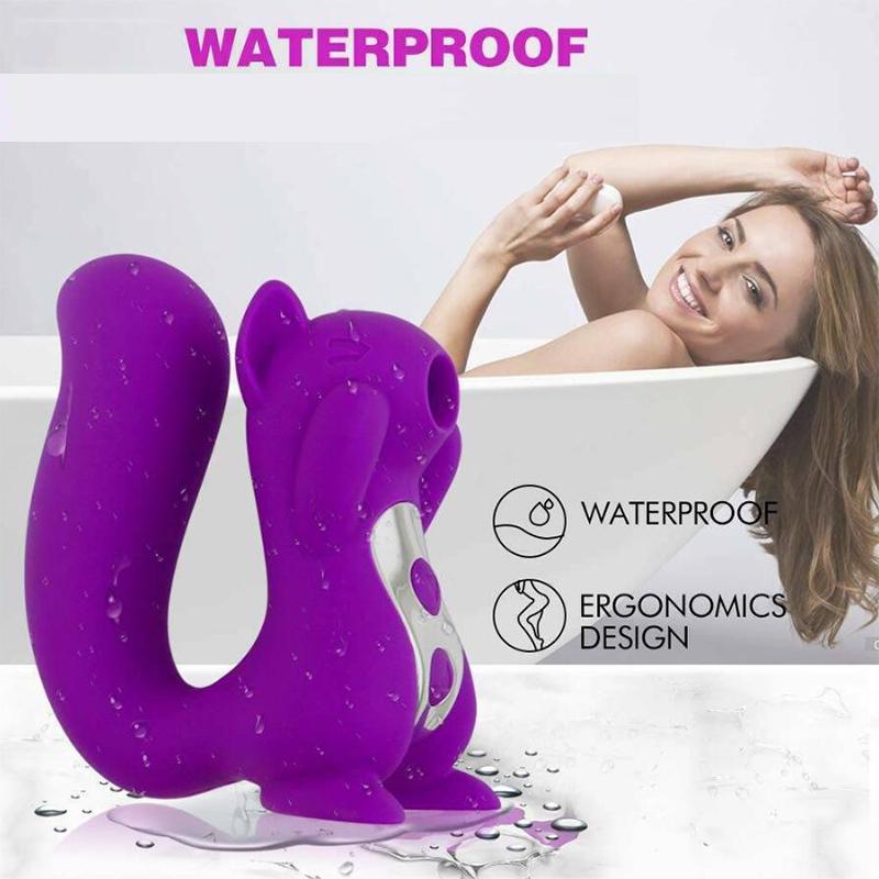 Squirrel Shape Licking Clitoris Stimulator Vibrators Tongue Sucker Nipple Vagina Vibrator for Women Masturbator Sucking Sex Toys