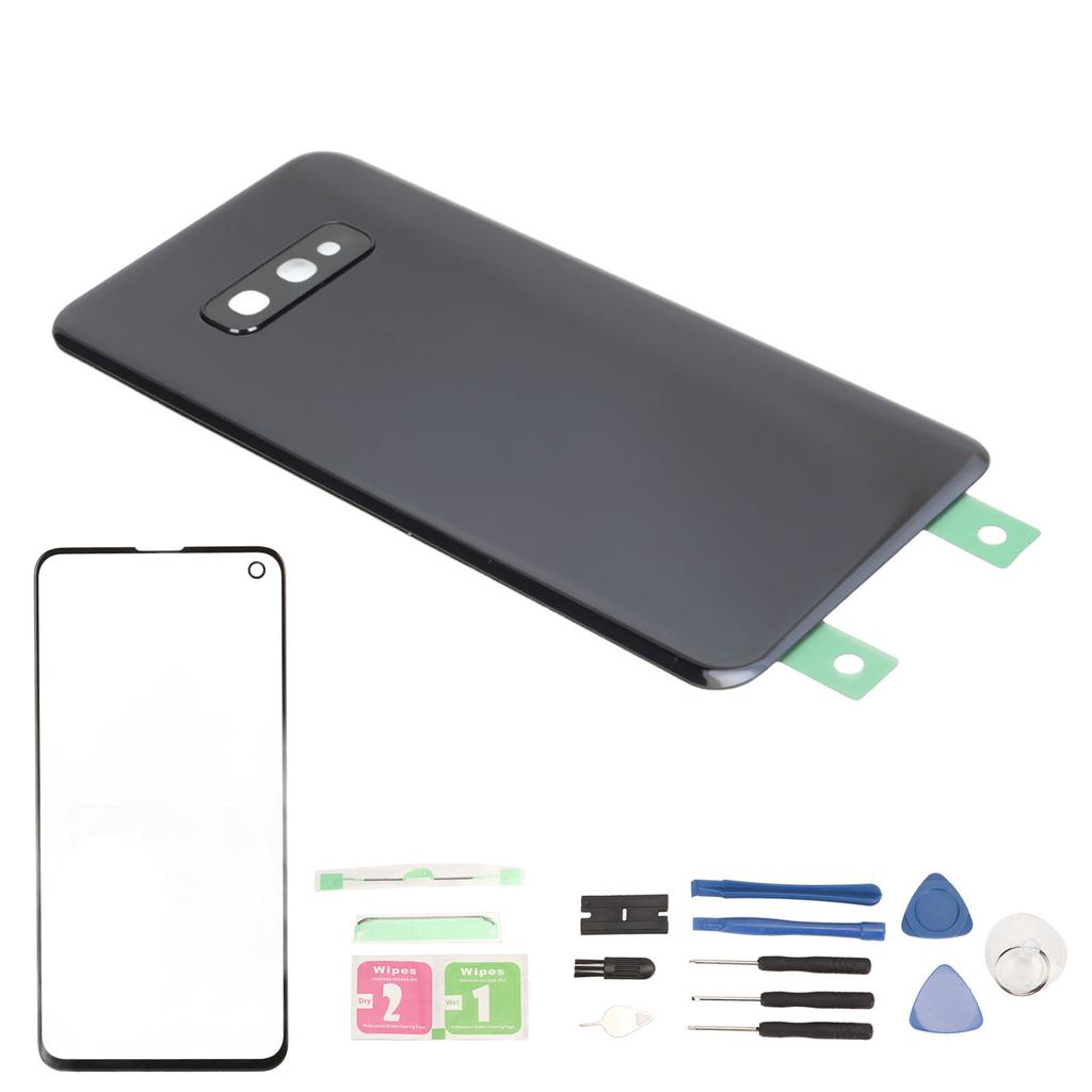 Front Outer Glass Screen and Back Glass Cover Kit for Galaxy S10e Replacement Phone Glass Screen with Pre Installed
