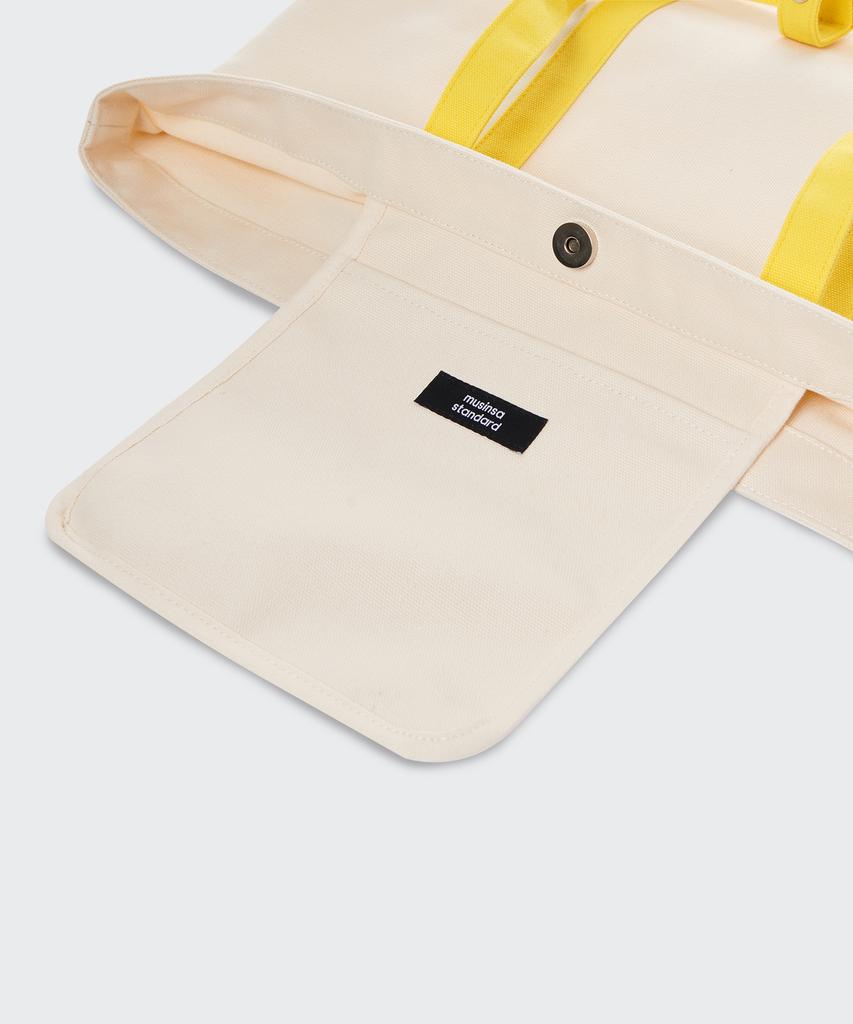 Musinsa Standard Daily Canvas Tote Bag [Ivory/Yellow]