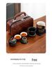 Portable Ceramic Gongfu Travel Tea Set - Quick-Brew Teapot with Ancient Charm