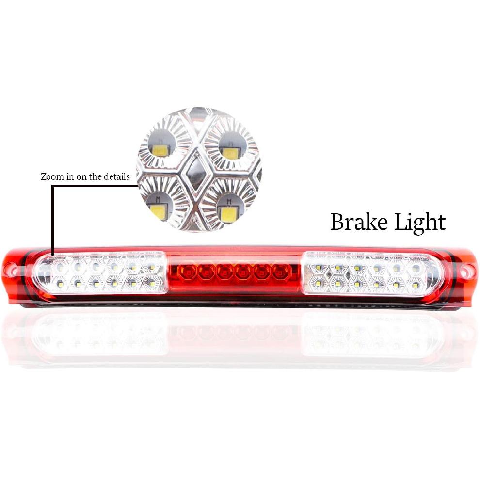 For 1997-2003 Ford F150 / 2004 Heritage LED 3Rd Third Brake High Mount Light Cargo Light Stop Lamp (Red)