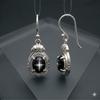 Black Star Sapphire Drop Earrings Cornflower Linde Sapphire Drop Earrings 925 Sterling Silver For Women
