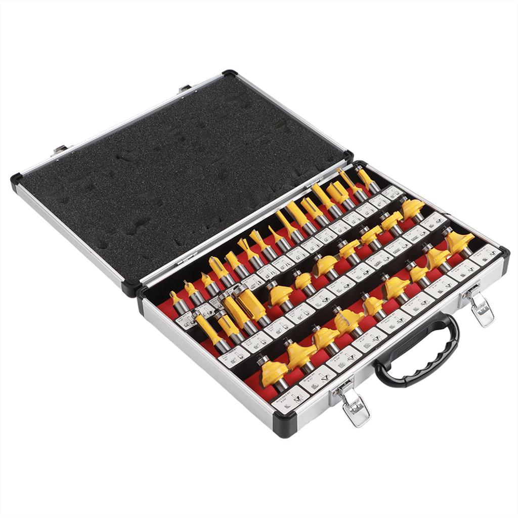 35Pcs Woodworking Router Bits Trimming Machine Tool Wood Milling Engraving Cutter
