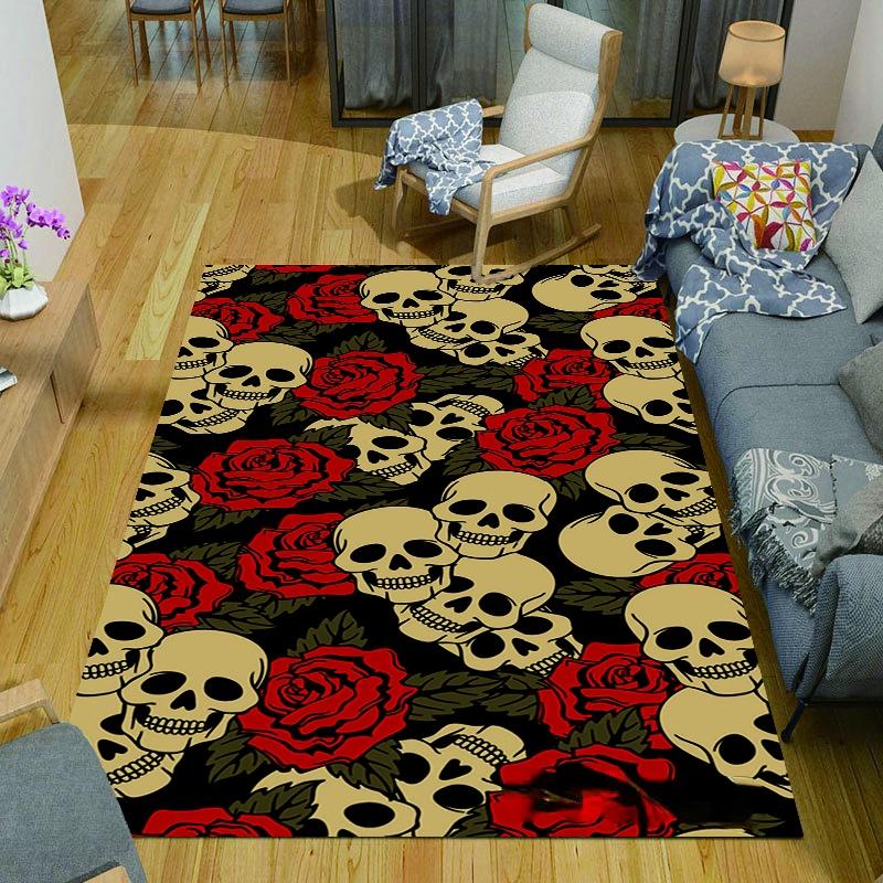 Satın alın Skull Cartoon Anime Manga Room Decor Floor Rug Carpet Living ...