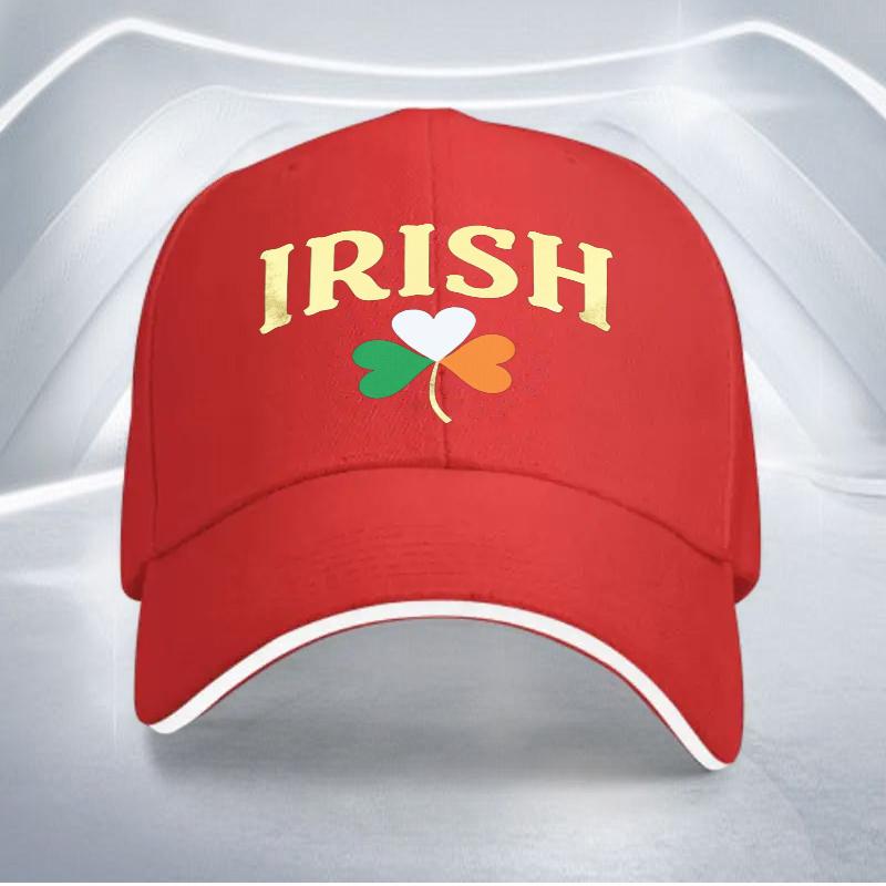 Irish Shamrock Baseball Cap Adult Polyester Adjustable Casual Outdoor Sports Cap Unisex One Size