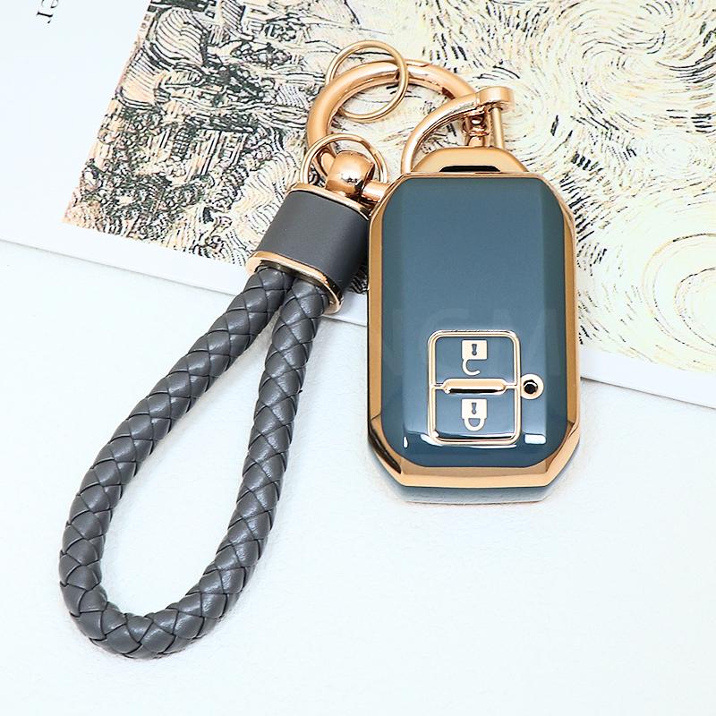 Fashion TPU Car Remote Key Case Cover Shell For Suzuki Ertiga Swift Wagon R 2 Button Protected Holder Keyless Fob Accessories