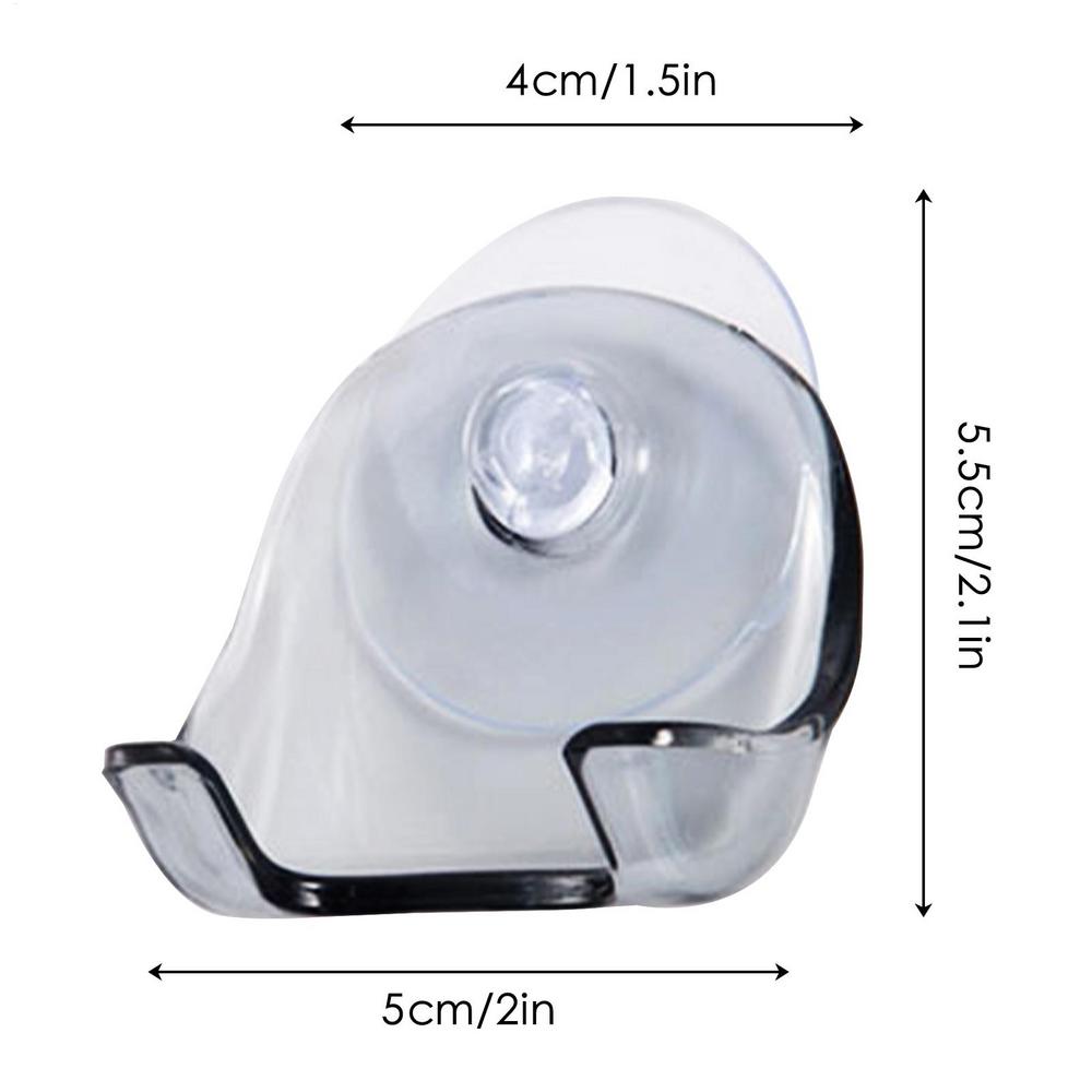 

1PC Suction Cup Razor Holder Suction Cup Shaver Storage Rack Shower Razor Holder Shaver Holder Removable & Reusable Suction Hook сірий колір