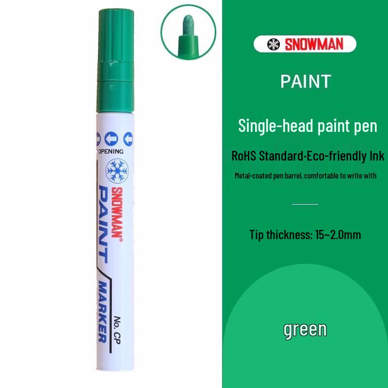 

Snowman Waterproof Colorfast Touch-Up Marker Pen - 0.5/1.0/1.5mm, Halogen-Free