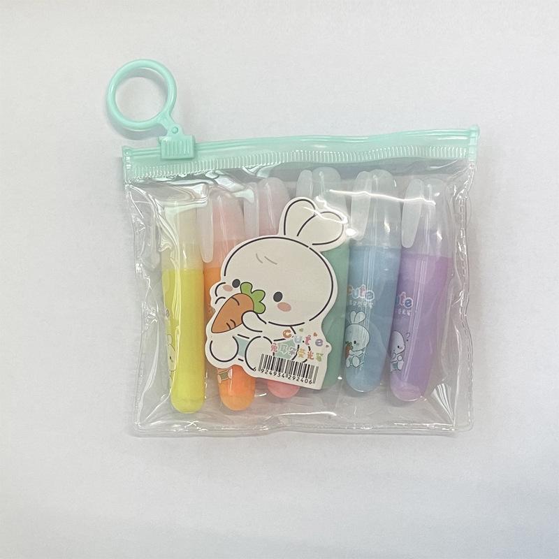 6-Color Mini Pill Highlighter & Marker Set