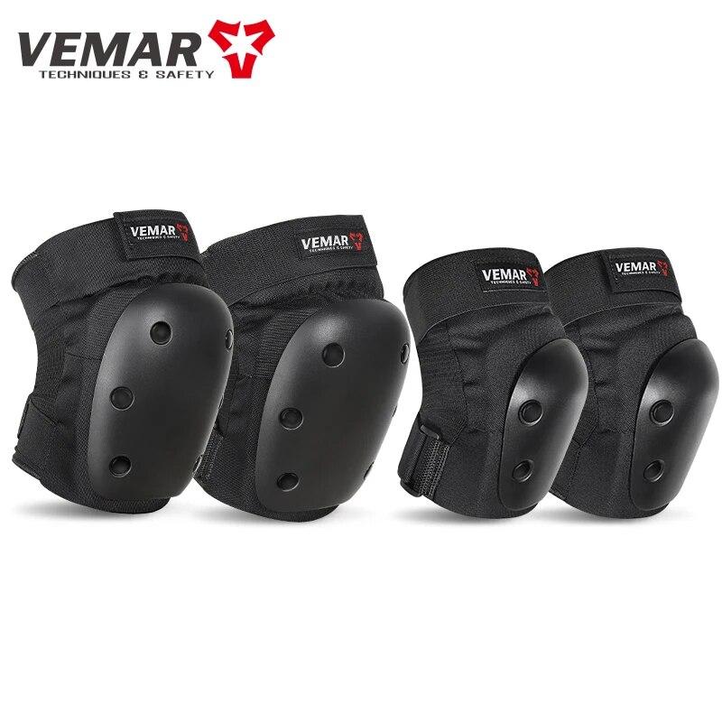 4Pcs/ VEMAR Knee Elbow Protector Motorcycle Men Women Accesorios