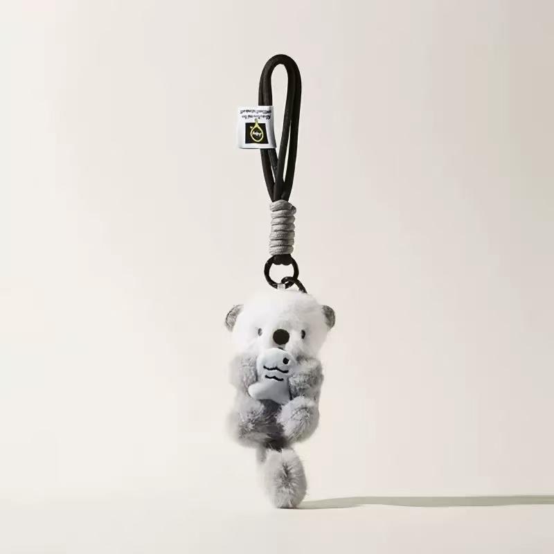 Celebrity Animal Cute Sea Otter Pendant Plush Toy Fish Cat Bag Pendant Doll Keychain Doll Backpack Decoration Girl Kawaii Gift
