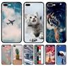 For Iphone 7 8 Case Silicon Soft Tpu Shell Cover For Apple iPhone 7 8 Plus Bag Funda Coque Etui Bumper Paiting Black Tpu Case