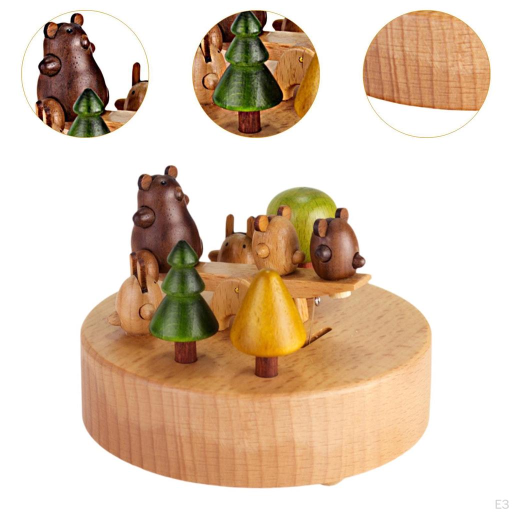 Holz Spieluhr Dekoration für Wohnzimmer Party Tischplatte Ausstellung