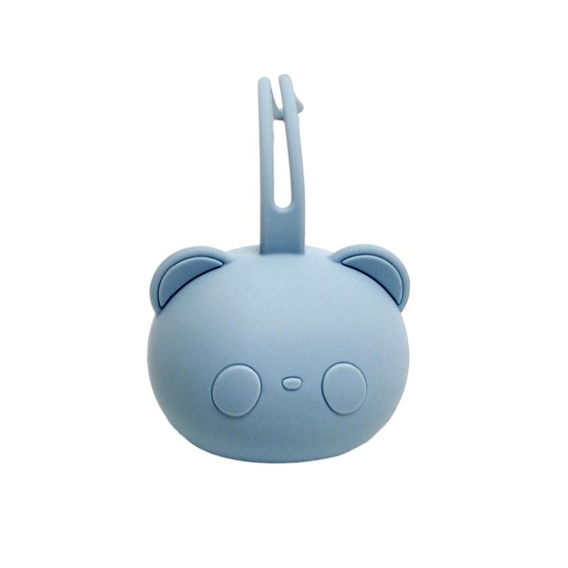 

Мультяшна сумка для зберігання пустушок у формі ведмедика, силіконовий футляр для пустушки, портативний органайзер-контейнер для пустушок, дитячий аксесуар небо синє кольору