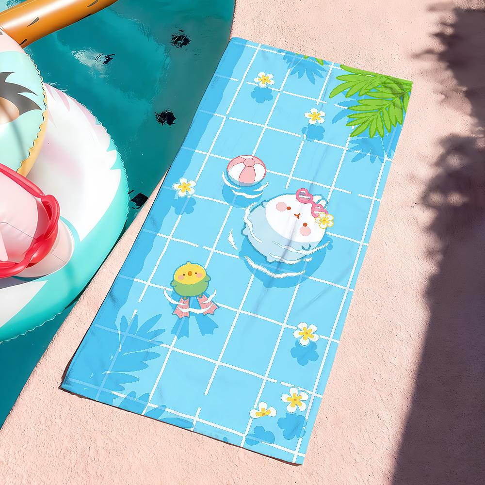 Cartoon cute M-MolangS Towel Drying Bath Towel Applicable To Light Swimming Camping Yoga Beach Out