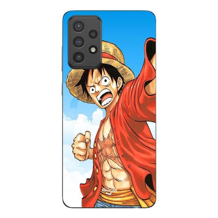 Coque de téléphone - MANIACASE - Samsung Galaxy A33 5G - Silicone TPU - Noir - Monkey D Luffy