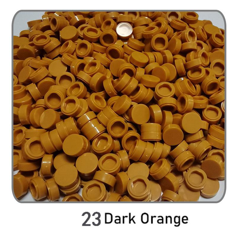 1000 Stück Stadt Bausteine Flache Fliese 1x1 Runde Steine DIY Erleuchten Bausteine Teile 98138 Bausteine für Jungen Mädchen Geschenke Kinder