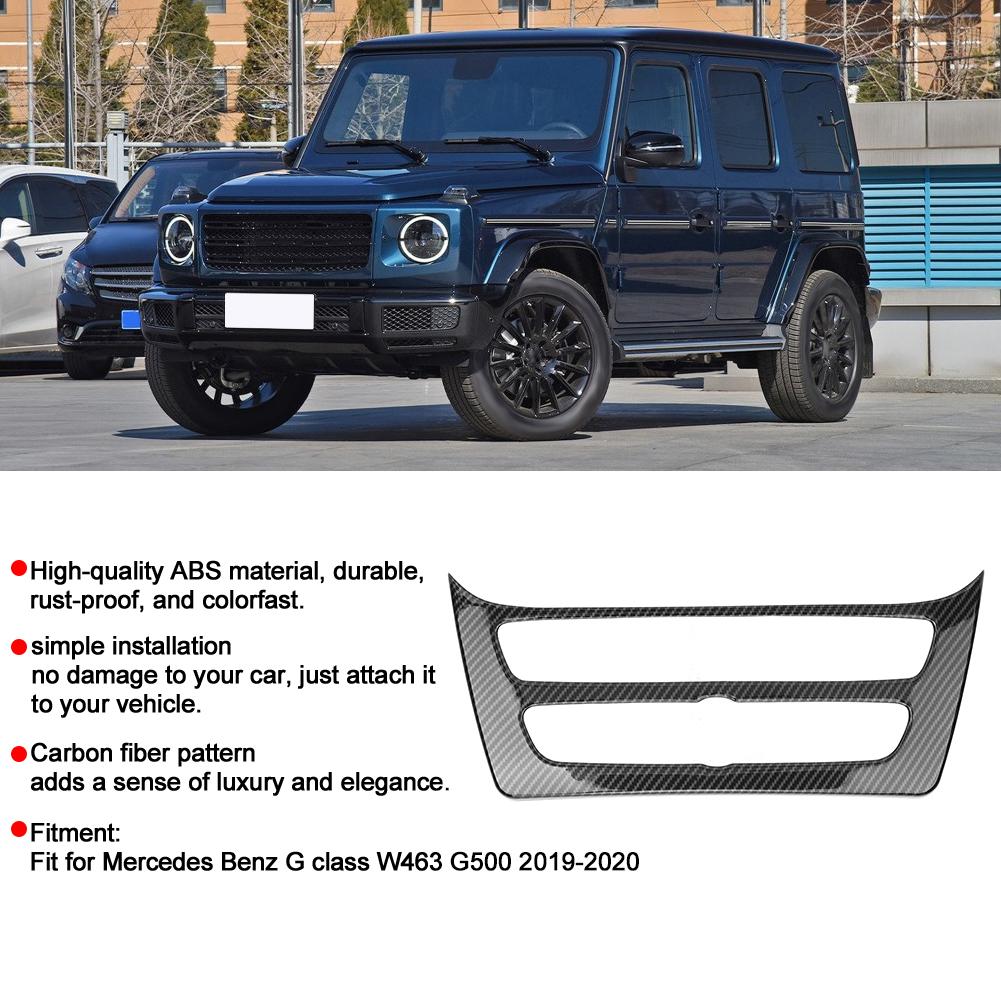 Muster aus Kohlefaser Zierleiste für Mittelkonsolenrahmen passend für Mercedes-Benz G-Klasse W463 G500 2019 2020