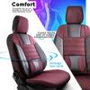 COMFORT SERIES WOVEN FABRIC CAR SEAT COVER Claret Red Black