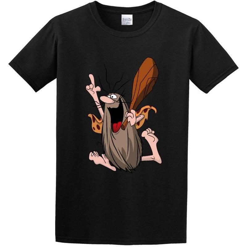 Short T-Shirt Captain Caveman Fashion Cartoon Print