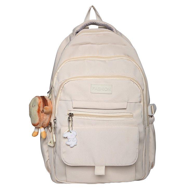 School bag for girls, Instagram-style school bag, simple and versatile computer backpack for junior high, high school, and college students
