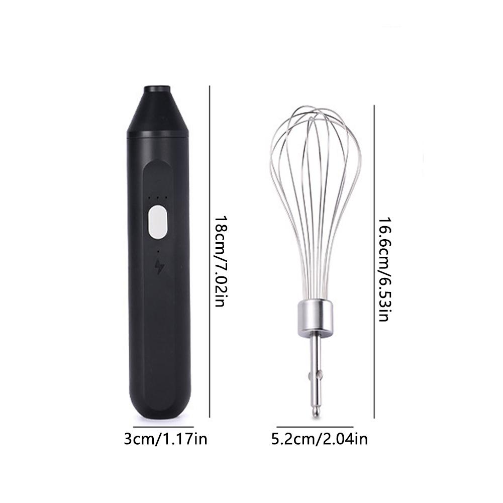 Milk Frother 3 Speed Electric Whisk For Cooking Coffee Egg Mixing 800mAh Battery USB Rechargeable Handheld Cordless Kitchen Tool
