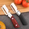 Stainless Steel Vegetable Peeler with Wood Handle Multi-Function Fruit Potato Peeler with Bottle Opener Quick Peeling Essential Kitchen Tool