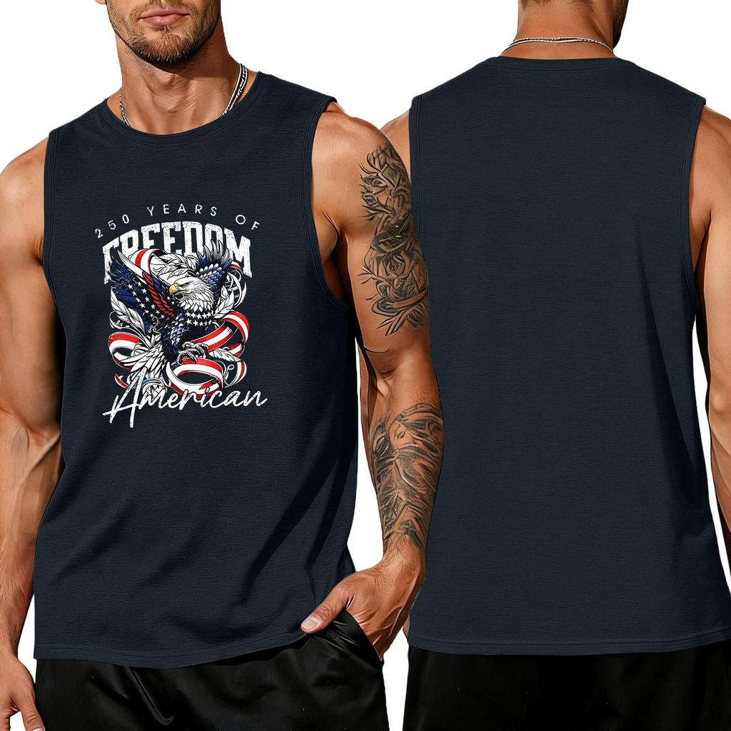 Men's loose and casual print sleeveless shirt