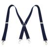 Mens Suspenders   Stretchable 2.5x110cm/1.0x43.3in Comfortable Fit 4 Metal Buckles Pants Suspenders for Adult