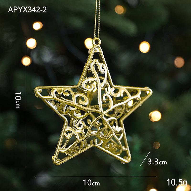 

Золотые елочные украшения: Креативная снежинка, хрустальная туфелька, гальванизированные подвески в виде оленя