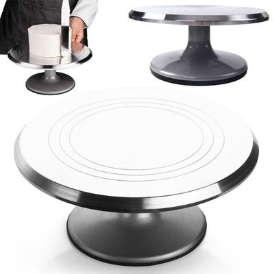 Plato giratorio para tartas de aleación de aluminio, antideslizante, rotación suave, soporte giratorio para tartas, resistente, soporte redondo para decoración de tartas, pasteles