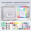 48-Color Blue Fruit Metallic Acrylic Marker Pen Set for Student Art and Drawing