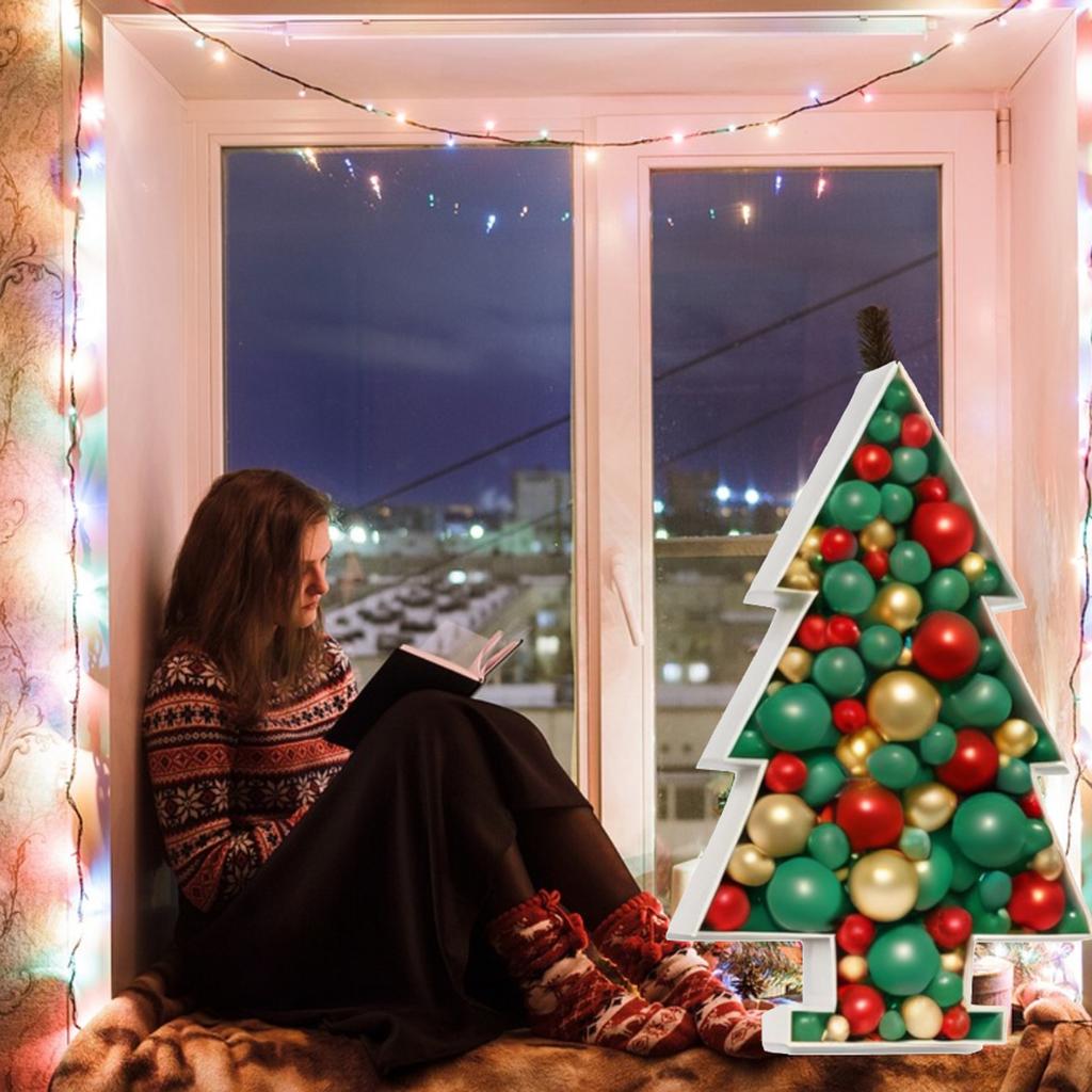 1Pc 91.5cm Christmas Tree Frame KT Board Without Balloon Merry Christmas Decorations For Home 2024 New Year Gifts Xmas Tree