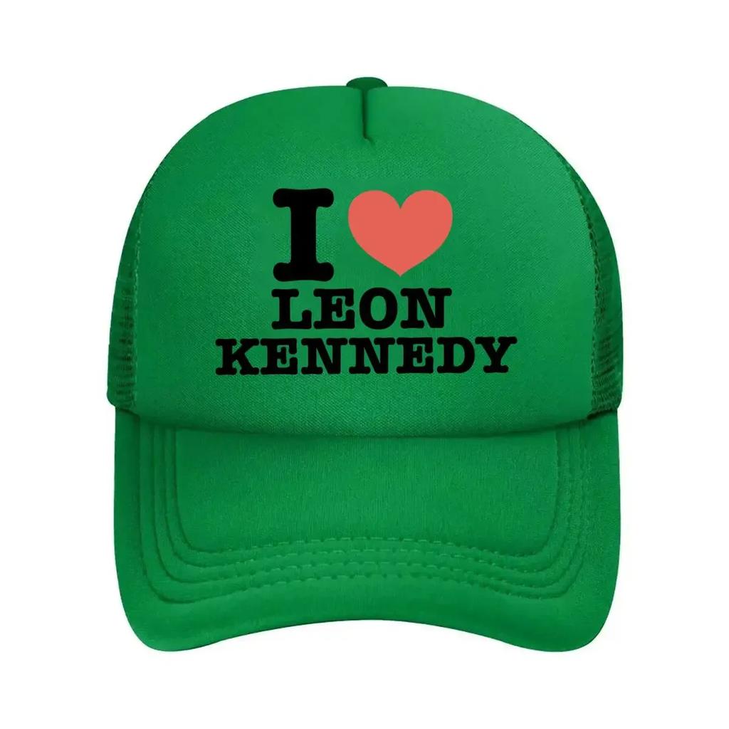 I Love Leon Kennedy Gaming Inspired Character Tribute Art Mesh Baseball Cap