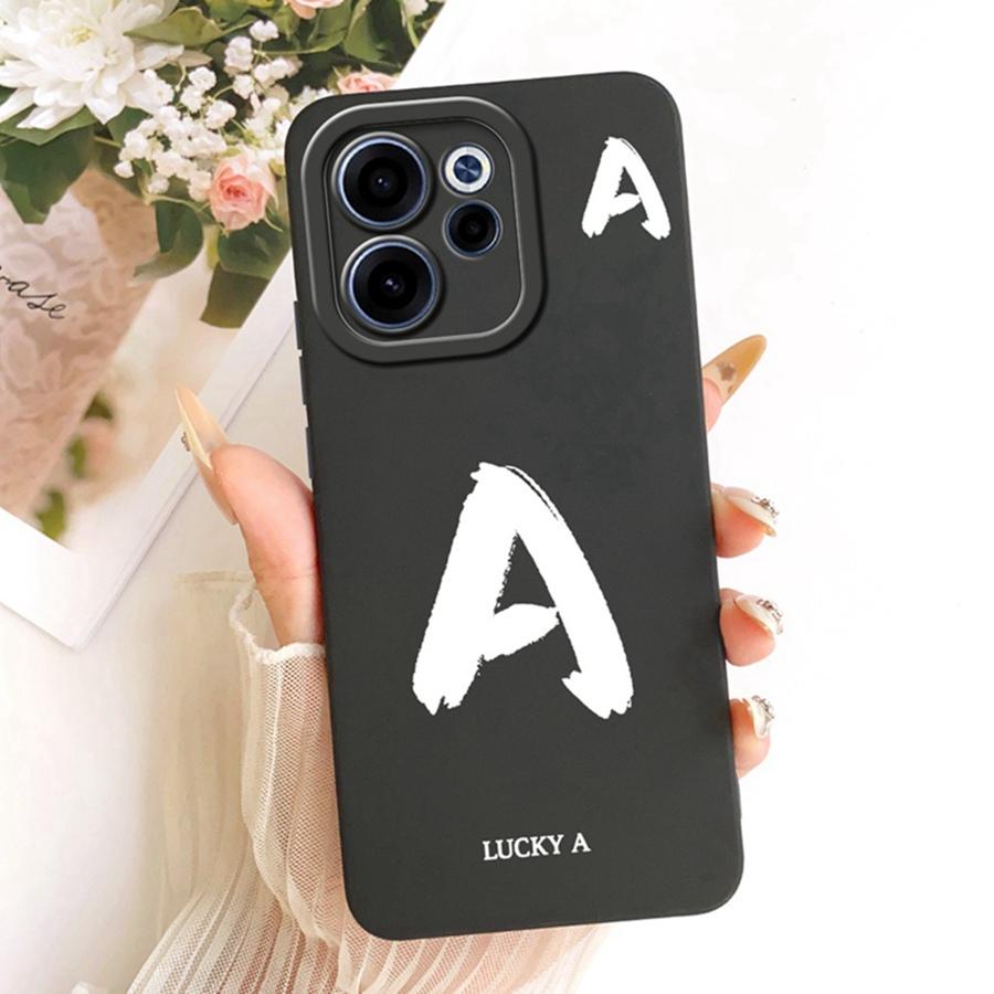 For Oppo Reno15 Reno 15F Case Cover Lucky A-Z Letters Soft Silicone Coque Phone Case For OPPO Reno15 F Reno 15 Case
