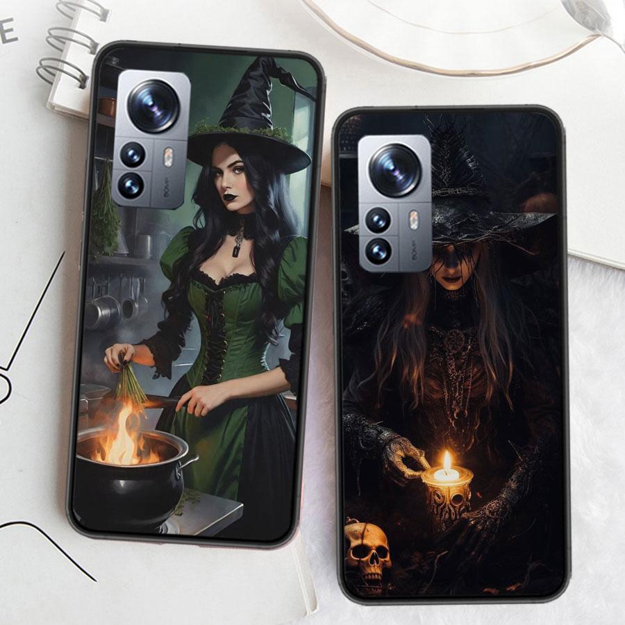 Halloween Moon Witch Horror Phone Case For Xiaomi Poco X7 X6 X5 X4 X3 GT NFC M4 M5 Pro 5G M3 Mi F6 F5 F4 F3 F2 F1 Capa Coque TPU