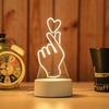 Cute 3D Acrylic LED Night Light Touch Control Mode Decorative Table Illusion for Children