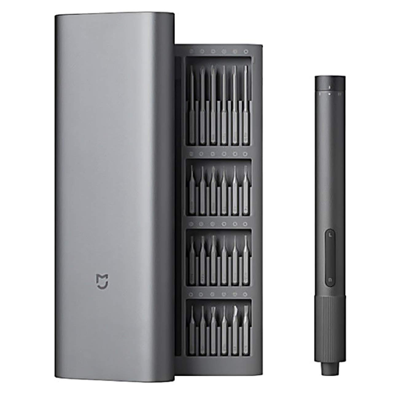 

Электрическая прецизионная отвертка Xiaomi Mijia с 24 насадками для ремонта, инструмент для DIY 24-в-1, зарядка USB-C, и серый