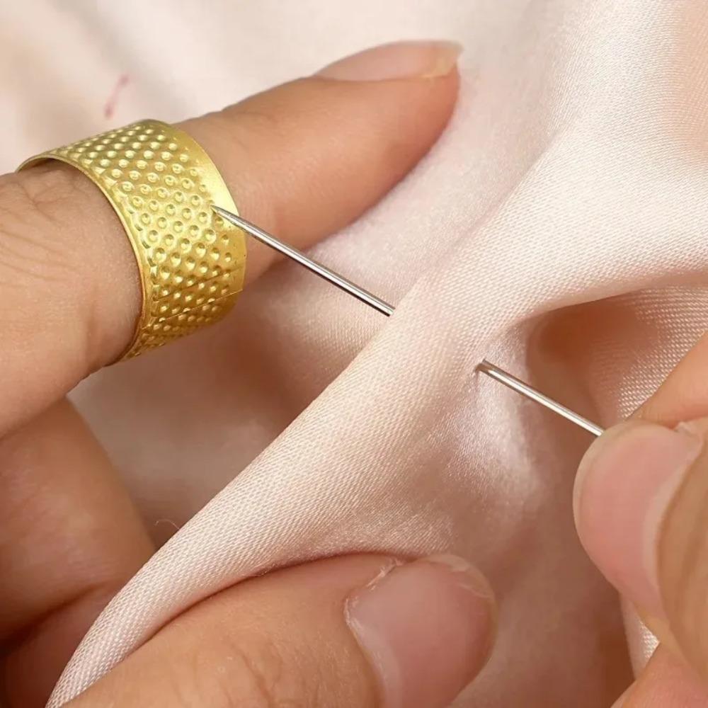 Big Eye Sewing Needles Set Steel Hand Needles with Thread Thimble Threader Scissor for Embroidery DIY Craft Clothes Repair Kit