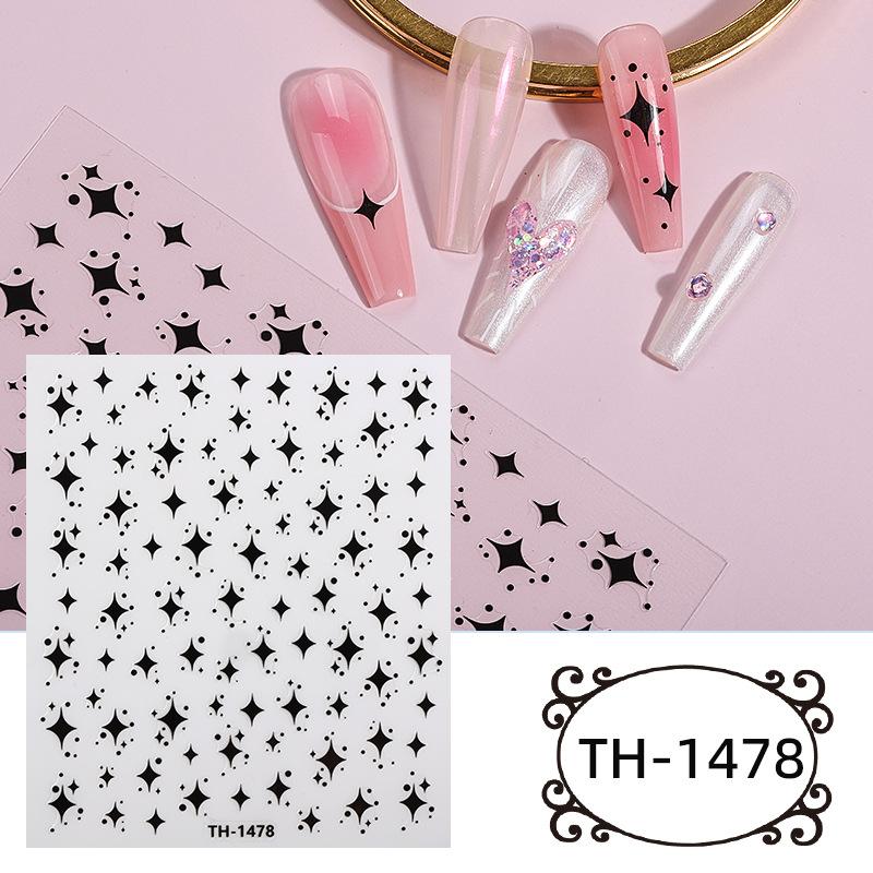 DIY Shiny Star Nail Art Sticker Adhesive Nail Art Star Nail Decal